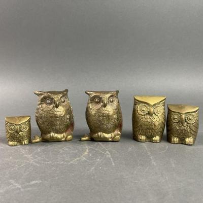 Lot 21 | Vintage Brass Owl Figurines
