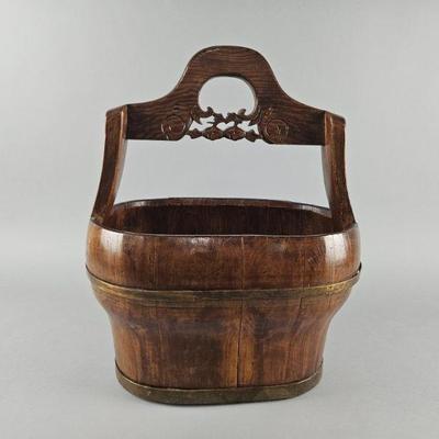 Lot 167 | Antique Chinese Wooden Water Bucket