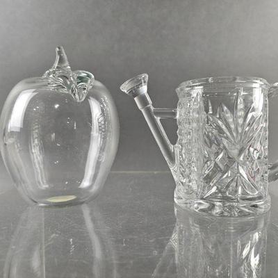 Lot 23 | Princess House Crystal Apple & Watering Can