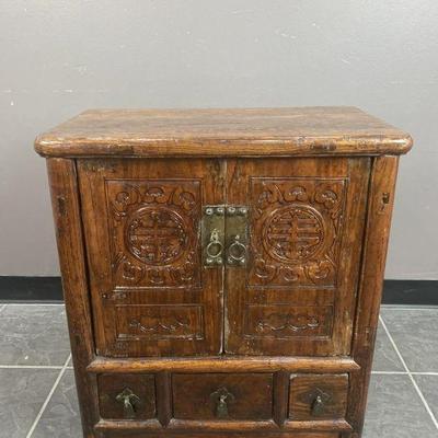 Lot 280 | Antique Qing Dynasty Elm Wood Cabinet