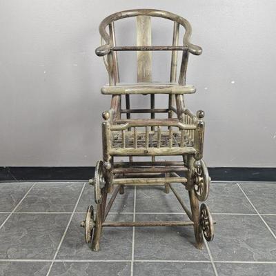 Lot 245 | Antique Asian Convertable High Chair/Stroller