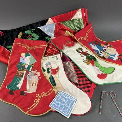 Lot 268 | Tree Skirt, Stockings & Ornaments