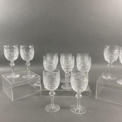 Lot 190 | 12 Waterford Crystal Castletown White Wine Glasses