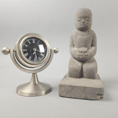 Lot 304 | Vintage Andrea By Sadek Clock & Asian Pottery