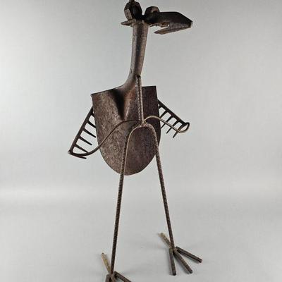 Lot 233 | Vintage Recycled Metal Yard Bird Statue