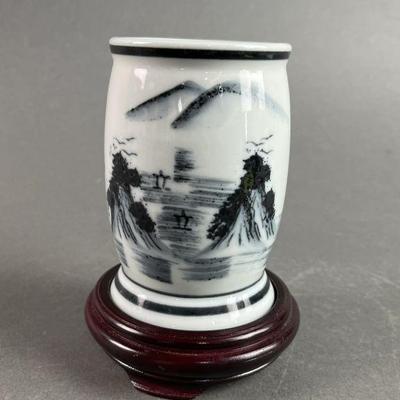 Lot 148 | Asian Porcelain White and Black Cup