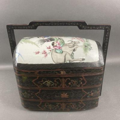 Lot 174 | Vintage Chinese Wood Bento Box