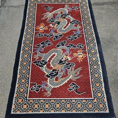 Lot 383 | Vintage Tibetan Dragon Rug