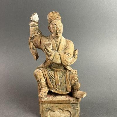 Lot 218 | Antique Chinese Carved Wood Statue