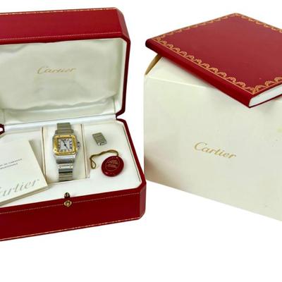 #73 â€¢ Cartier Santos GalbÃ©e Ladies 18K Gold/Steel Watch, Ref. 1567, with Original Box
