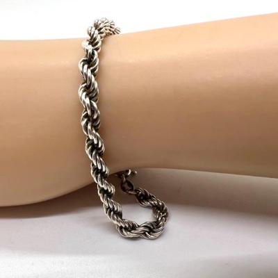 #13 â€¢ Sterling Silver Rope Bracelet - Made in Italy
