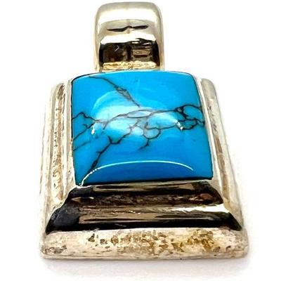 #110 â€¢ Sterling Silver Pendant with Turquoise
