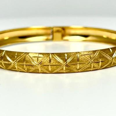 #5 â€¢ Vintage 10K Yellow Gold Bangle Bracelet
