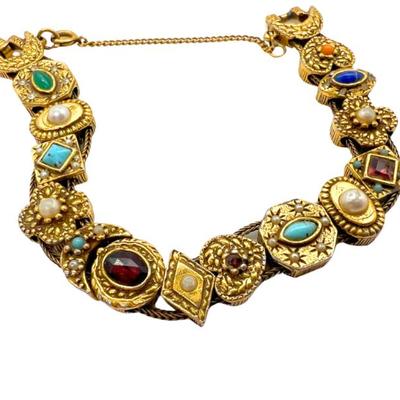 #112 â€¢ Vintage Goldette NY Slide Bracelet
