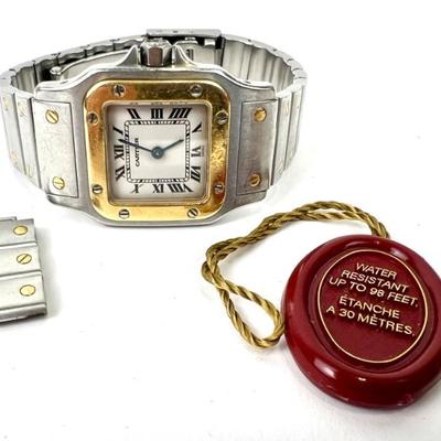 #73 â€¢ Cartier Santos GalbÃ©e Ladies 18K Gold/Steel Watch, Ref. 1567, with Original Box#73 â€¢ Cartier Santos GalbÃ©e Ladies 18K...