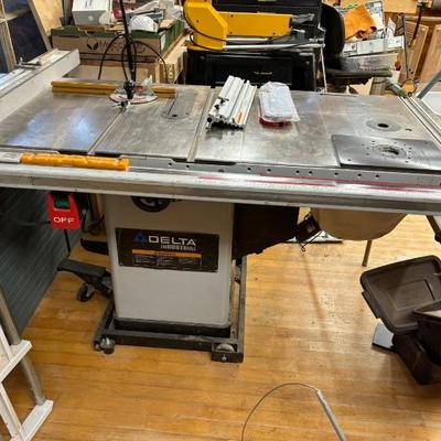 DELTA industrial shaper table and table saw 