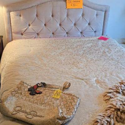 Queen mattress with headboard $150