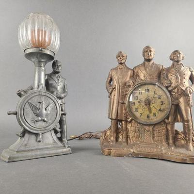 Lot 152 | Vintage F.D.R, Franklin & Washington Clock & More!
