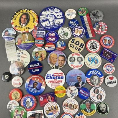 Lot 146 | Political Button Collection. Clinton, Mondale, Humphrey & more 