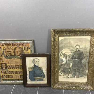Lot 256 | Antique General McClellan Framed Print