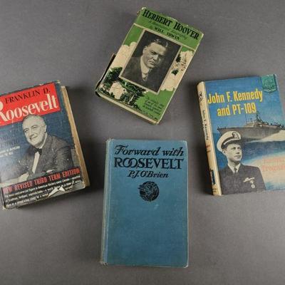 Lot 182 | Vintage Political Biographies Of F.D.R & More! 4 Vintage Political Biographies Of Franklin D. Roosevelt, Herbert Hoover and...