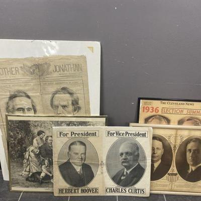 Lot 242 | Vintage Collection Presidential Prints. Hoover, Curtis , Roosevelt, Cox & more