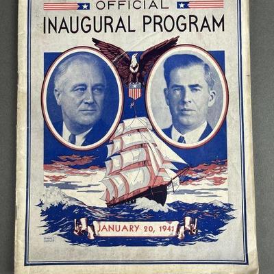 Lot 161 | FDR Official Inaugural Program 1941