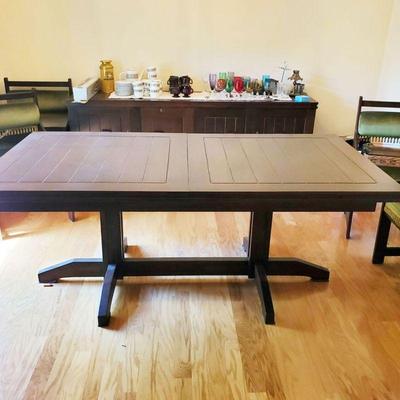 Trestle table with leaf $300
75