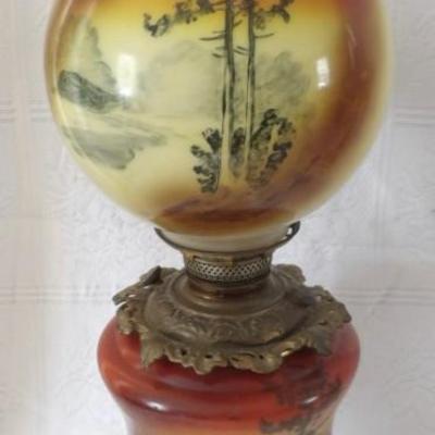 Bradley & Hubbard Scenic Lamp