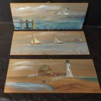 Three Oil on Board Paintings by J. Wirth