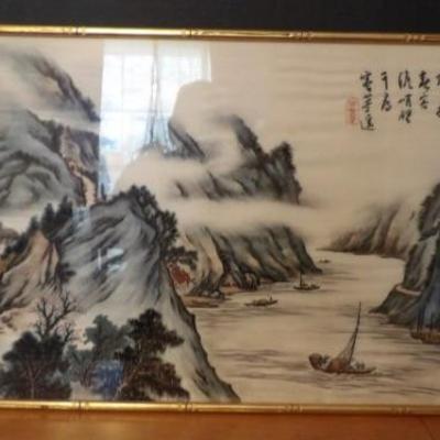 Asian Painting and Embroidery on Silk