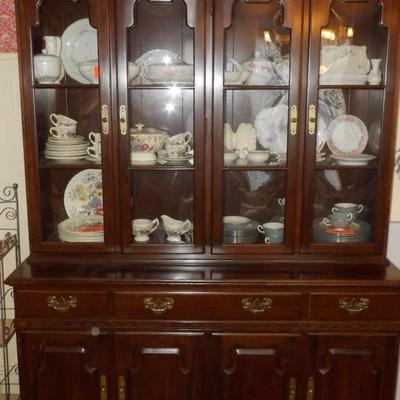 Ethan Allen Four Door  Bubble Glass Breakfront
