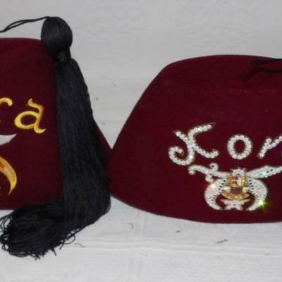 Two Vintage Kora Temple Fez by D Turin & co