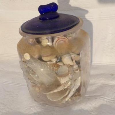 Planters Peanut Jar Holding Sea Shells