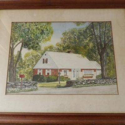 Framed W/C Entitled "Our Nest" by Billie Bissell