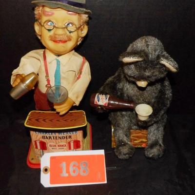 Two 1950's Vintage Battery Operated Action Toys