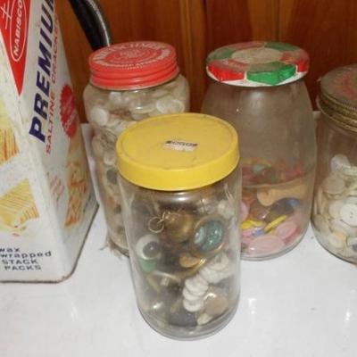 Antique Button Collection And Fastener Collection.  