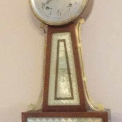 Seth Thomas Key Wind Chiming  Banjo Clock