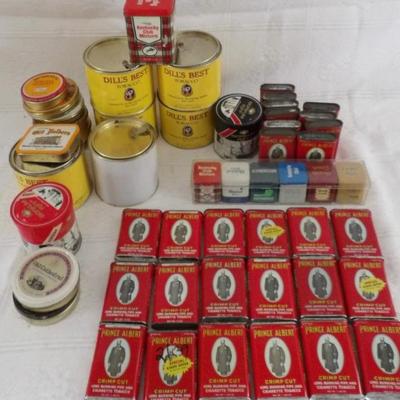 Large Collection of Antique and Vintage Tobacco Tins