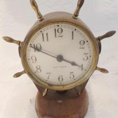 Nautical Theme Seth Thomas "Sea Spirit" Desk Clock