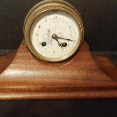 Robert Pilz Vienna Brass Barrel Clock On Mahogany Stand