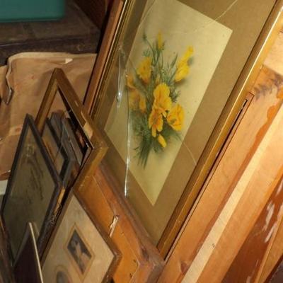 Huge Lot of Frames, Prints, and Paintings