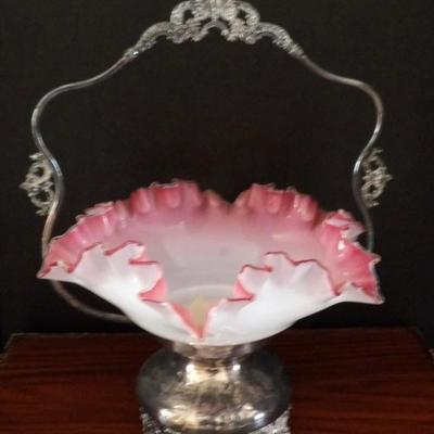 Victorian Silverplated Bride's Basket