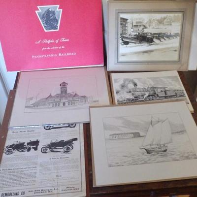 Portfolio of Train Prints of Pennsylvania Railroad. Old  Ford Advertising Vintage Snow Plow Photo
