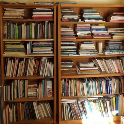 Two Bookcases Full of Informational and Reference Books