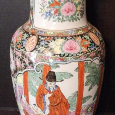Republic of China Rose Mandarin 16 1/2" Vase