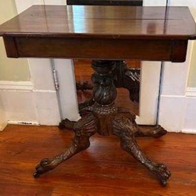 Antique Claw Foot Game Table