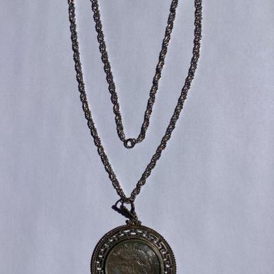 Sterling Silver Neckace with Silver Dollar
