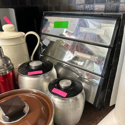 Kromex Canisters - Coffee $9 Tea $7,50
Dispenser $19.50