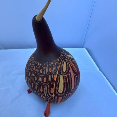 BUY IT NOW! $8 Hand Painted Gourd Bird